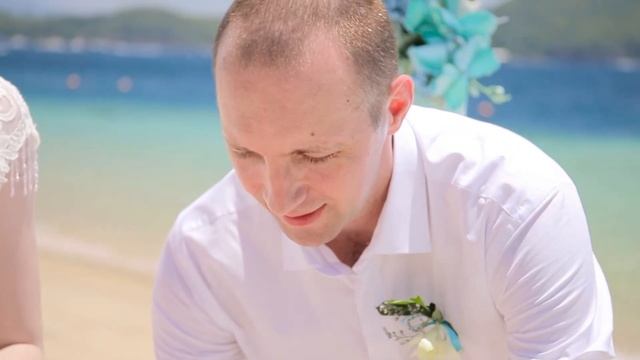Свадебная церемония свадьба на острове MerPerle Hon Tam Resort во Вьетнаме в Нячанге (+79045146676 смотреть онлайн