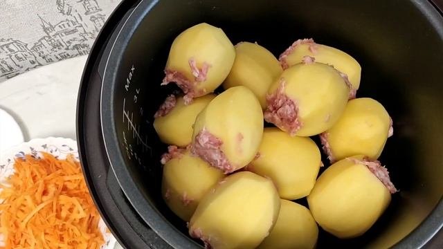 Фаршированная картошка в мультиварке-скороварке.