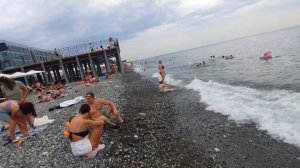 АДЛЕР пляж Лазурь. Море, солнце, пляж. 9 июля 2024.