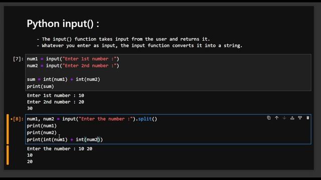Python Input Mastery: User Input & Splitting Technique Demystified | Taking Multiple Input from Use
