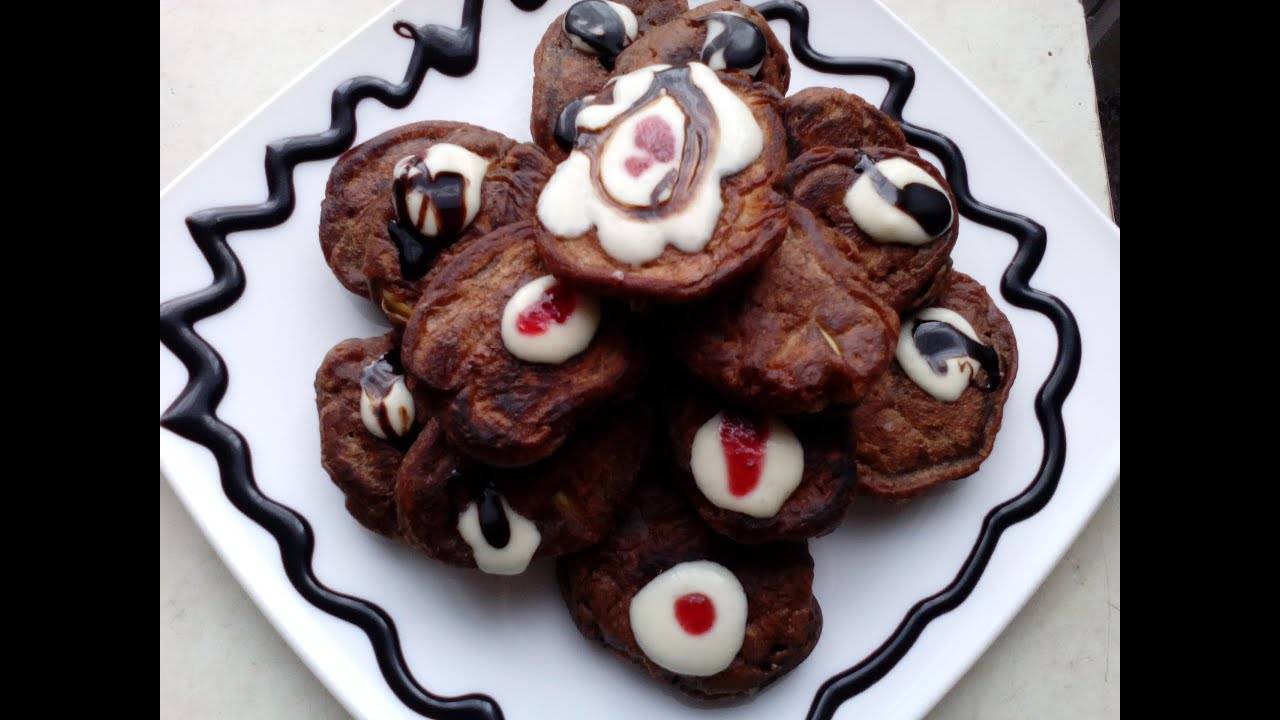 Оладушки шоколадные с яблоками! Шоколадные оладьи, рецепт. смотреть онлайн