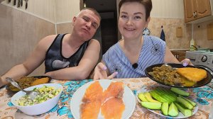 Мукбанг вот я РАЗЖИРЕЛА, решила сесть на ДИЕТУ! Вован РАДОСТНЫЙ подъедает ВСЁ что видит) Ужин