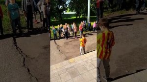 Зарядка в лагере