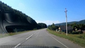 Дорога через село Нарва Красноярский край август 2024г.