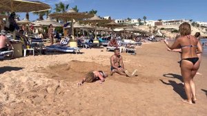 Egypt. Savoy hotel. Red sea. Sharm-El-Sheikh.  Пляж отеля Савой и Сиерра.