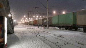 Прибытие электровоза ВЛ80С-1670 с грузовым поездом на станцию Агрыз