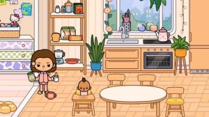 Наше семейное утро! 🥱🥞//тока бока//