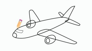 Мультик про самолет. Рисуем самолет. Развивающий мультфильм.