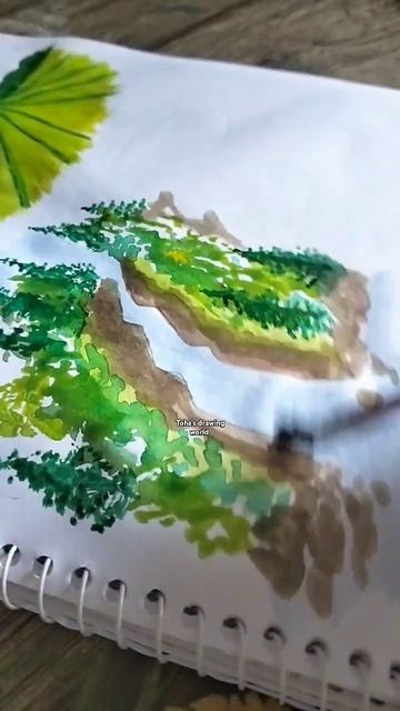 waterfall painting with watercolorviral art shorts
