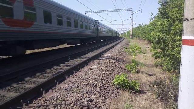 Эп1м 757 с пассажирским поездом смотреть онлайн