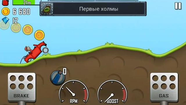 Прохожу уровни в игре Hill Climb Racing. смотреть онлайн