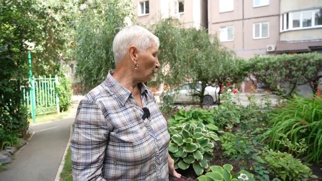 Роскошный цветник с розарием и прудом разбили во дворе на Белинского смотреть онлайн