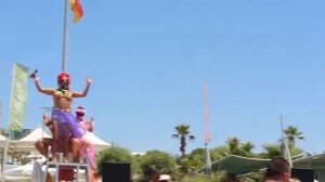 Шоу на пляже в отеле Лимак Атлантис Турция Белек смешно