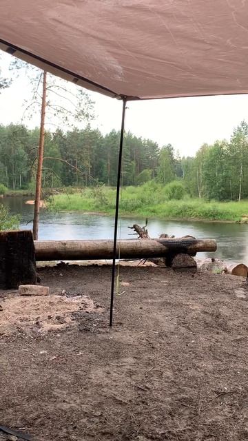 Река. Природа. Красота. Шум дождя. В палатке. #люблюприроду смотреть онлайн