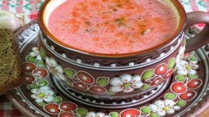 Свекольник с грибами и телятиной.