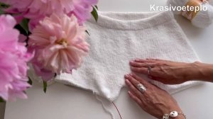 Шорты спицами из плюшевой пряжи