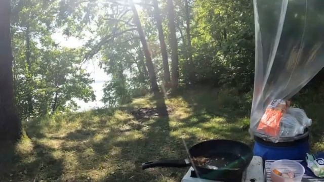 Сом на резинку, первый опыт)) Отличная погода на Сурском водохранилище!)) смотреть онлайн