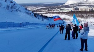 Кубок Тур Большого Вудьявра по лыжным гонкам женщины. Подьем в гору. 2024 г.Кировск