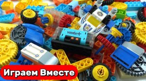 Развивающий конструктор: собираем радиоуправляемый самолёт и строительный каток – для детей ✈️🚜