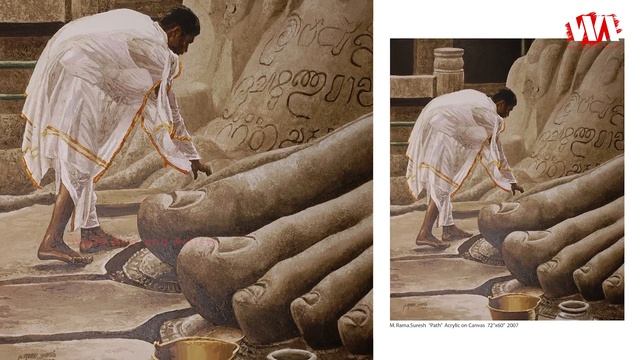 Impasto Technique Indian Artist "Rama Suresh" смотреть онлайн