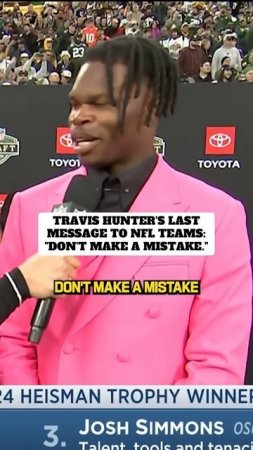 Travis Hunter's message to NFL Teams