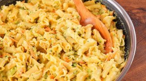Не только быстро и вкусно, но и МЕГА полезно! Макароны с брокколи в сливочном соусе.