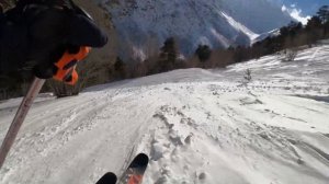 Чегет. Полный спуск по  средним югам