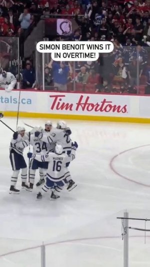 Simon Benoit Scores In Overtime, Leafs Lead 3-0