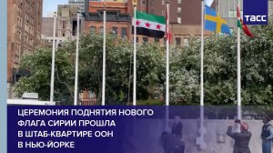 Церемония поднятия нового флага Сирии прошла в штаб-квартире ООН в Нью-Йорке