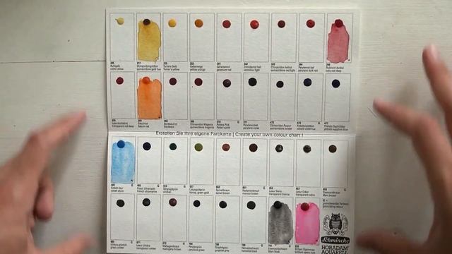 Schmincke Horadam New Watercolor Paints: Review and Demo (Dot Cards)