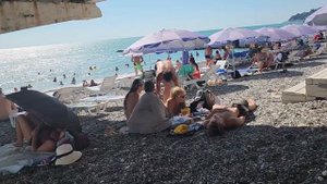 СОЧИ КУДЕПСТА- Чистое море мало людей.  Пляж Робинзон и Автомобилист Атмосфера и Настроение.7.08.24