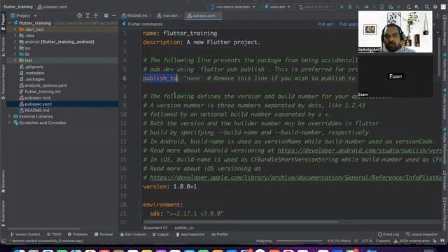 Flutter Course Part-1 | Create A Flutter Project, Folder Structure and pubspec YAML File | English смотреть онлайн