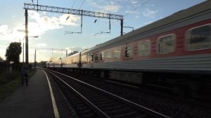 Тепловоз ТЭП70БС-004 на о.п. Воке / TEP70BS-004 at Voke stop