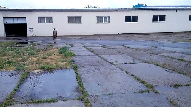 обед и дождь.