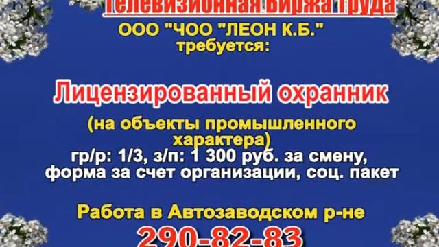 30 мая_13.15_РАБОТА В НИЖНЕМ НОВГОРОДЕ_Телевизионная Биржа Труда смотреть онлайн