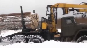 Гусеницы для Урала, проходимый лесовоз.