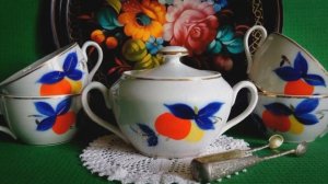 Коростенский фарфор работы Трегубовых и пополнения к сервизам Полонное и Довбыш