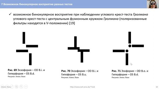 7 Возможное бинокулярное восприятие разных тестов
