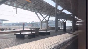 Отправление на электропоезде ЭС1 с вокзала Имеретинский курорт (Олимпийский парк)