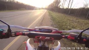 На мотоцикле из Знаменского через Абрамово в карьер по газовой линии и веселой дороге. Весна 2025