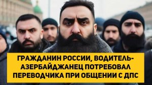 Гражданин России, водитель-азербайджанец потребовал переводчика при общении с ДПС