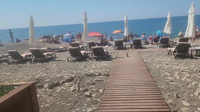 МАЦЕСТА СОЧИ- Почти Дикий пляж🌴 но с комфортом. Чистейшее море 🌊 21 августа 2024.