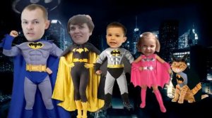 Песня семья пальчиков федорук Бэтмен мама, папа, мистер Макс, мисс Кэти и кошка Мурка на русском