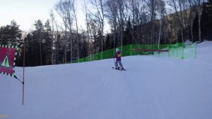 ГЛК Манжерок спуск по зеленой трассе Аргут