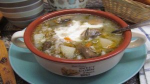 Грибная похлебка с перловой крупой