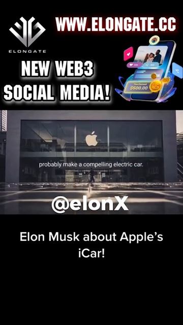 Elon Musk about Apple’s iCar! #shorts #apple  #elonmusk #icar #tesla #success #fyp #rich #mindset