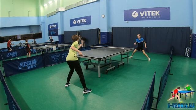 Рожкова Полина - Ростокинский Алексей. Спин Лига. 1й дивизион. Настольный теннис Филион.