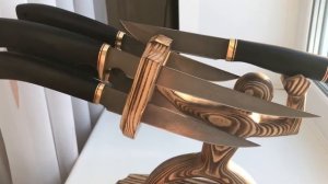 Набор булатных кухонных ножей - "Хранитель" - Арсенал Групп