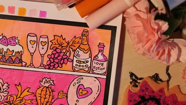 Розово-оранжевое настроение Февральский #speedpaint смотреть онлайн