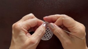 Украшение для новогодней елки - плоский колокольчик крючком, МК # 2